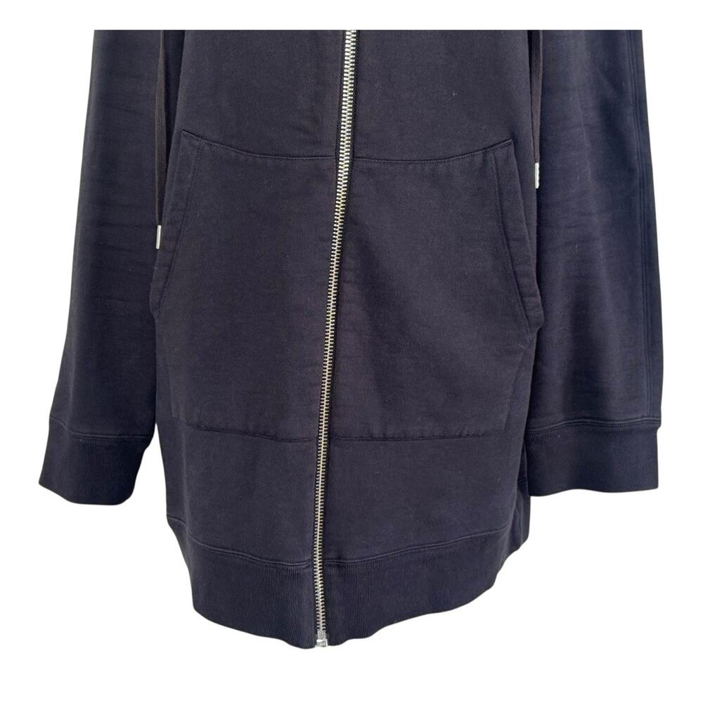 HELMUT LANG Relaxed Full Zip Hoodie Sweatshirt Black Oversized Cozy Men’s Size L - Picture 5 of 10